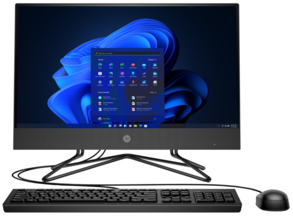 DESKTOP HP, „200 G4” All-in-one, 21.5 inch, CPU i3-10110U, Intel UHD Graphics, memorie 8 GB, HDD 1 TB, unitate optica, tastatura si mouse, Windows 10 Pro, „9US64EA#ABB” (timbru verde 10 lei)