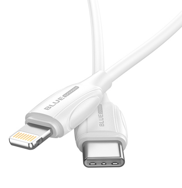 Cablu Date si Incarcare USB Type-C la Lightning Blue Power B2BX19, 2 m, 3A , Alb „314530” (timbru verde 0.08 lei)