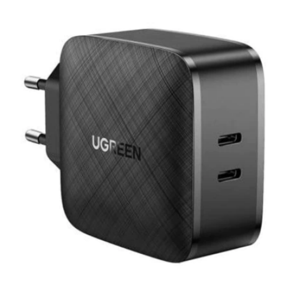 INCARCATOR retea Ugreen, „CD216” Quick Charge 65W, 2 x USB Type-C 5V/3A, negru „70867” (timbru verde 0.18 lei) – 6957303878673
