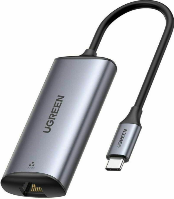 ADAPTOR RETEA Ugreen, „CM275” extern, USB-C la port RJ-45, 2.5 Gbps, gri „70446” (timbru verde 0.18 lei) – 6957303874460