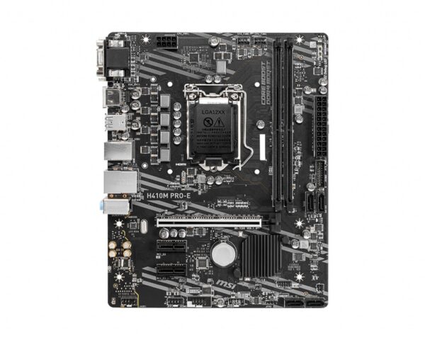 PLACA de BAZA MSI „H410M PRO-E”, skt LGA 1200, mATX, Intel H410, 2 x DDR4, max. 64 GB, 4 x SATA, nu x M.2, 7.1, „H410M PRO-E”