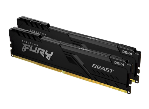 Memorie DDR Kingston – gaming FURY Beast DDR4 32 GB, frecventa 3200 MHz, 16 GB x 2 module, radiator, „KF432C16BBAK2/32”