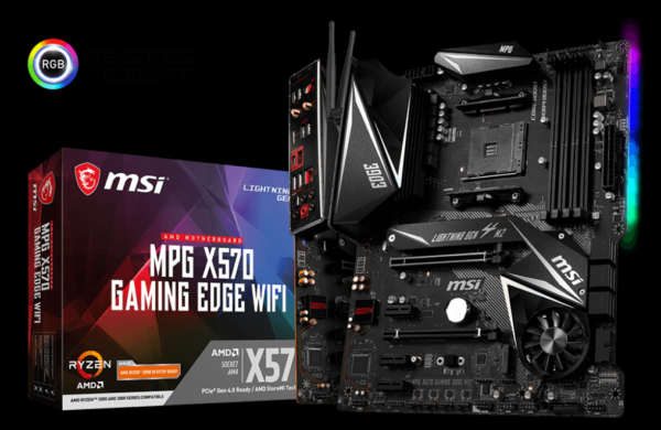 PLACA de BAZA MSI „MPG X570 GAMING EDGE WIFI”, skt AM4, ATX, AMD X570, 4 x DDR4, max. 128 GB, 6 x SATA, 2 x M.2, 7.1, „MPG X570 GAMING EDGE WIFI”