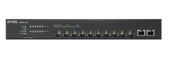 ZYXEL | XS1930-12F-EU0101F | XS1930-12F | Switch | Smart Managed | Layer 2 | Rackmount | Porturi 10 SFP+, 2 Gigabit 100M/1G/2.5G/5G/10G | Nebula Flex (dual mode), „XS1930-12F-ZZ0101F” (timbru verde 2 lei)