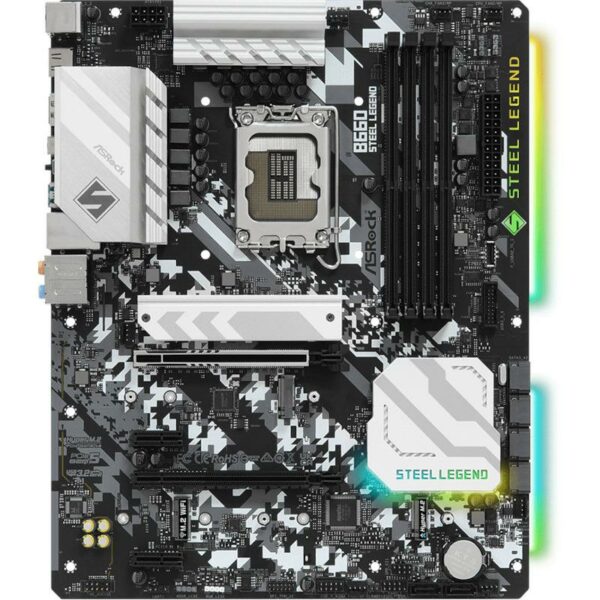 PLACA de BAZA Asrock „B660 STEEL LEGEND”, skt LGA 1700, ATX, Intel B660, 4 x DDR4, max. 128 GB, 6 x SATA, 3 x M.2, 7.1, „B660 STEEL LEGEND”