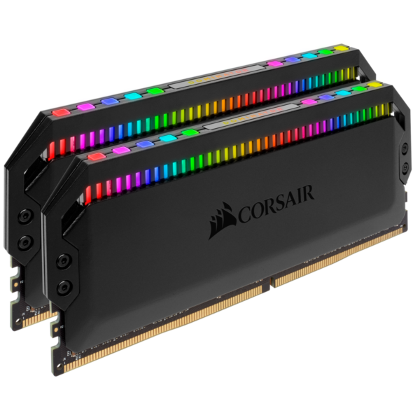 Memorie DDR Corsair – gaming DOMINATOR PLATINUM DDR4 16 GB, frecventa 3600 MHz, 8 GB x 2 module, radiator, iluminare RGB, „CMT16GX4M2C3600C18”