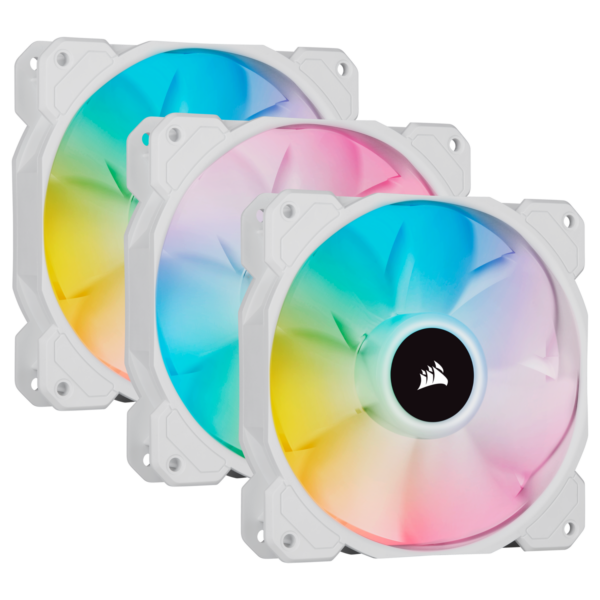 VENTILATOR CORSAIR, „iCUE SP120 RGB ELITE”, pt carcasa PC, 120 mm, 1500 rpm, LED RGB, 3 ventilatoare, „CO-9050137-WW”