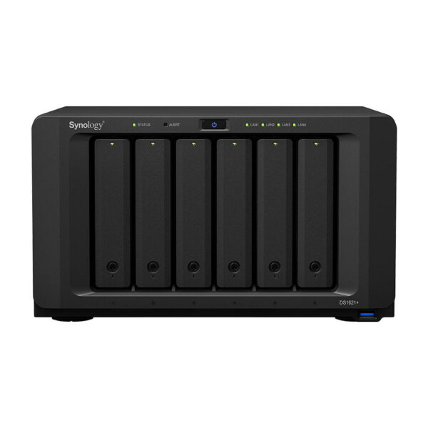 SYNOLOGY DS1621+ NAS AMD V1500B quad-core 2.2 GHz 4GB DDR4 3xUSB 3.2 Gen 1 2xeSATA 6 bay, „DS1621+” (timbru verde 2 lei)