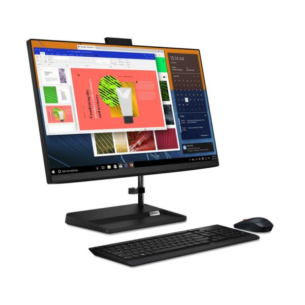 DESKTOP LENOVO, „IdeaCentre 3” All-in-one, 23.8 inch, CPU i5-1135G7, Intel Iris Xe Graphics, memorie 8 GB, SSD 256 GB, tastatura si mouse, FreeDos, „F0G000LLRI” (timbru verde 10 lei)