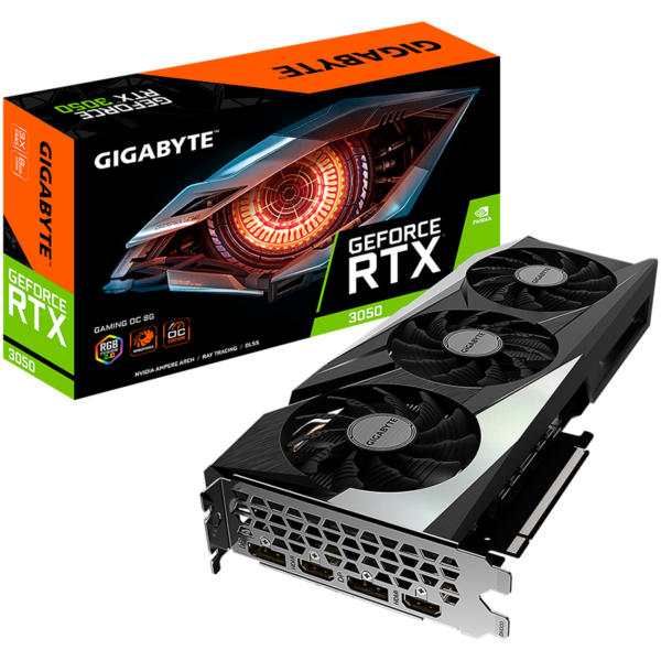 PLACA VIDEO GIGABYTE „GeForce RTX 3050 GAMING OC”, 8 GB GDDR6 128 biti, PCI Express 4.0 x 16, HDMI x 2 DisplayPort x 2, sistem racire aer, „GV-N3050GAMING OC-8GD”