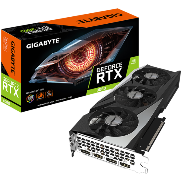 PLACA VIDEO GIGABYTE „GeForce RTX 3060 GAMING OC”, 12 GB GDDR6 192 biti, PCI Express 4.0 x 16, HDMI x 2 DisplayPort x 2, sistem racire aer, „GV-N3060GAMING OC-12GD 2.0”