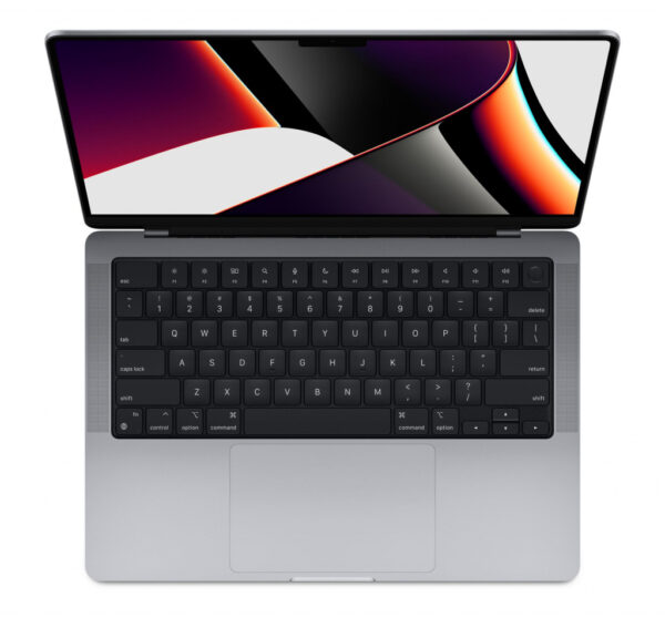 NOTEBOOK Apple, „MacBook Air Pro” 14.0 inch, Apple M1 Pro, 16 GB DDR4, SSD 512 GB, integrata, macOS, „MKGP3ZE/A” (timbru verde 4 lei)