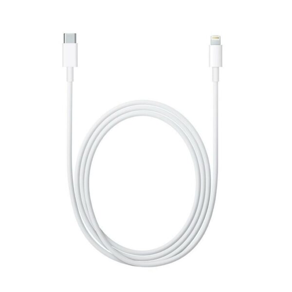 CABLU alimentare si date smartphone Apple, Lightning (T) la USB Type-C (T), cauciuc, lungime 2 m, alb, „MKQ42ZM/A” (timbru verde 0.08 lei)