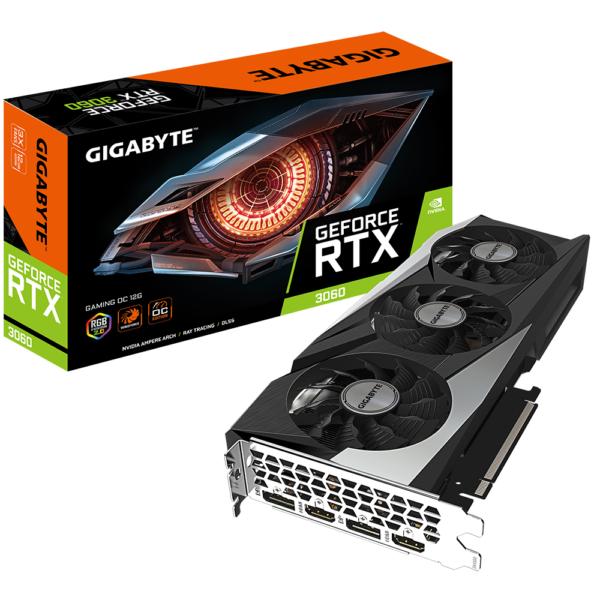 PLACA VIDEO GIGABYTE „GeForce RTX 3060 GAMING OC”, 12 GB GDDR6 192 biti, PCI Express 4.0 x 16, HDMI x 2 DisplayPort x 2, sistem racire aer, „N3060GAMING OC12G2”