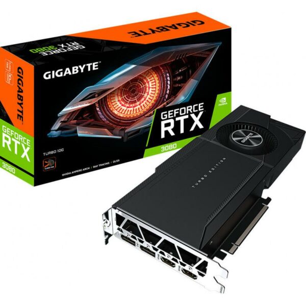 PLACA VIDEO GIGABYTE „GeForce RTX 3080 TURBO”, 10 GB GDDR6X 320 biti, PCI Express 4.0 x 16, HDMI x 2 DisplayPort x 2, sistem racire aer, „N3080TURBO-10G2”