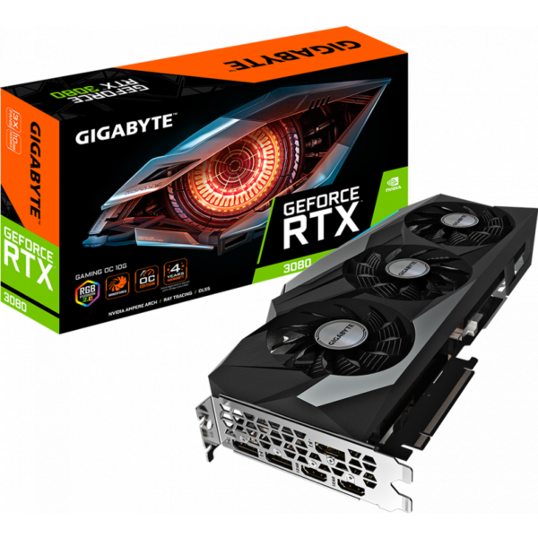 PLACA VIDEO GIGABYTE „GeForce RTX 3080 VISION OC”, 10 GB GDDR6X 320 biti, PCI Express 4.0 x 16, HDMI x 2 DisplayPort x 3, sistem racire aer, „N3080VISION OC10G2”