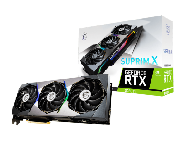 PLACA VIDEO MSI „GeForce RTX 3080 TI SUPRIM X”, 12 GB GDDR6X 384 biti, PCI Express 4.0 x 16, HDMI DisplayPort x 3, sistem racire aer, „RTX3080TI SUPRIM X”