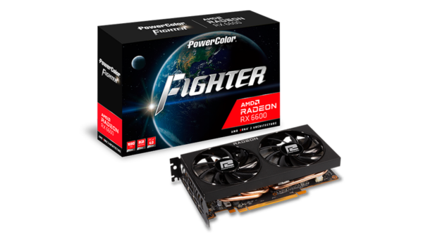 PLACA VIDEO POWER COLOR „Radeon RX 6600 Fighter”, 8 GB GDDR6 128 biti, PCI Express 4.0 x 8, HDMI DisplayPort x 3, sistem racire aer, „RX6600 8G-3DH”