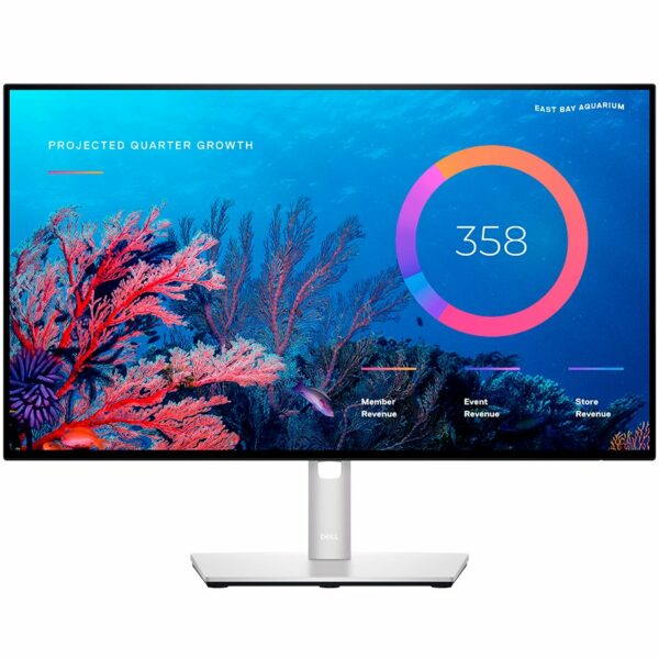 Monitor LED DELL UltraSharp U2422HE , 23.8 16:9, IPS LED backlit, AG, 3H coating, 1920×1080, 1000:1, 250 cd/m2, 5 ms, 178/178, HDMI, DP, DP-out, USB-C, USB 3.2 Hub, RJ-45, height, pivot, tilt ,swivel, VESA, „U2422HE-05” (timbru verde 7 lei)