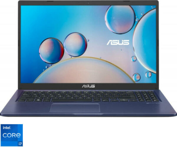 NOTEBOOK Asus, 15.6 inch, i7-1165G7, 8 GB DDR4, SSD 512 GB, Intel Iris Xe Graphics, Free DOS, „X515EA-BQ1834” (timbru verde 4 lei)