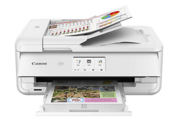 Multifunctional Inkjet Color Canon Pixma TS9551 White, A3, Functii: Impr.|Scan.|Cop., Viteza de Printare Monocrom: 15ipm, Viteza de printare color: 10ipm, Conectivitate:USB|WiFi, Duplex:Da, ADF:ADF(timbru verde 11 lei) „2988C026AA”