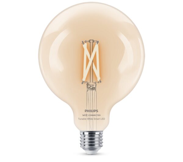 BEC smart LED Philips, soclu E27, putere 7 W, forma sferic, lumina alb calda alb rece, alimentare 220 – 240 V, „000008719514372108” (timbru verde 0.45 lei)