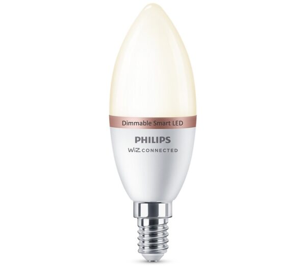 BEC smart LED Philips, soclu E14, putere 4.9 W, forma lumanare, lumina alb rece, alimentare 220 – 240 V, „000008719514372368” (timbru verde 0.45 lei)