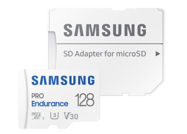 SAMSUNG PRO Endurance microSD Class10 128GB incl adapter R100/W40 up to 70080 hours, „MB-MJ128KA/EU” (timbru verde 0.03 lei)