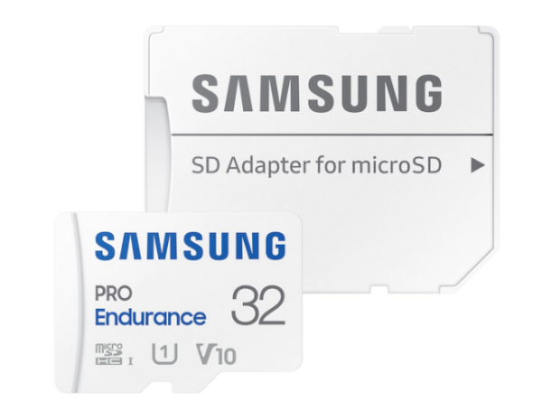 SAMSUNG PRO Endurance microSD Class10 32GB incl adapter R100/W30 up to 17520 hours, „MB-MJ32KA/EU” (timbru verde 0.03 lei)