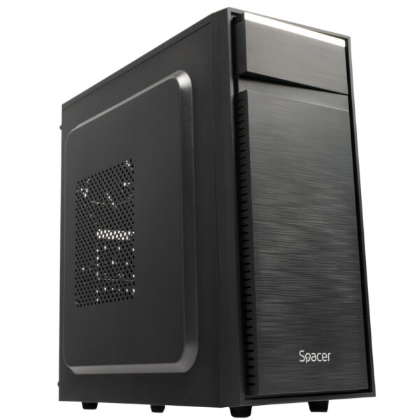 CARCASA SPACER – office, Middle Tower, ATX, sursa 300W, 1 x fan, USB 2.0 x 2, USB 3.0 x 1, PSU shroud, black „SPCS-OC-TOP-300W” (timbru verde 0.88 lei)