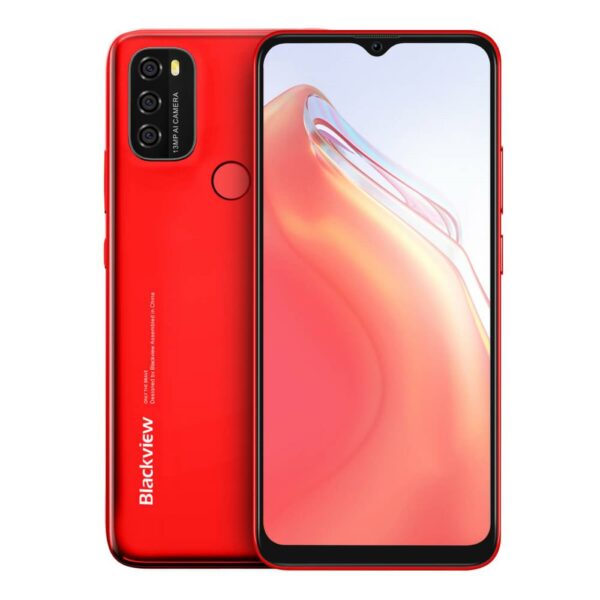 SMARTphone Blackview, „A70 PRO” ecran 6.57 inch, dual sim, rez. camera 13 Mpix, memorie interna 32 GB, 4G, Android, acumulator 5380 mAh, rosu, „A70 PRO RED” (timbru verde 0.55 lei)