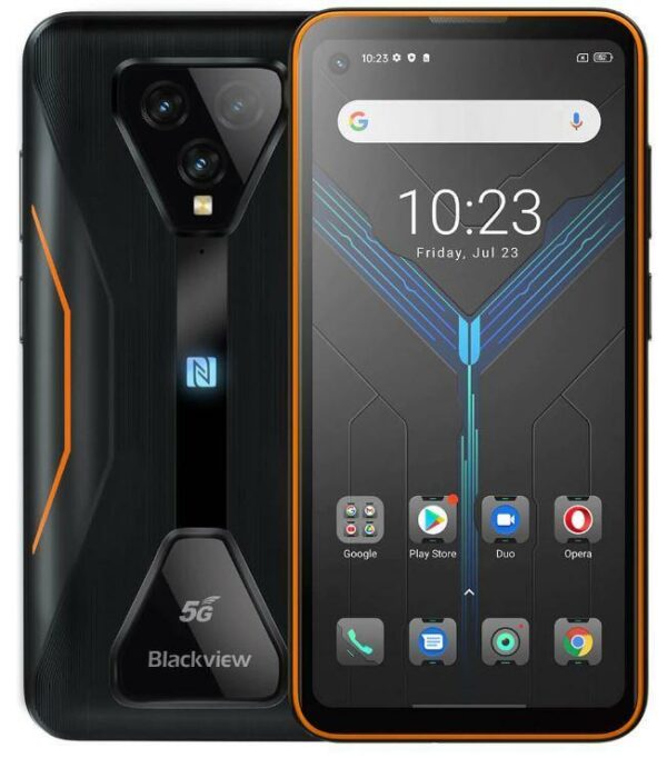 SMARTphone Blackview, „BL5000” ecran 6.39 inch, dual sim, rez. camera 16 Mpix, memorie interna 128 GB, 5G, Android, acumulator 4980 mAh, portocaliu, „BL5000 ORANGE” (timbru verde 0.55 lei)