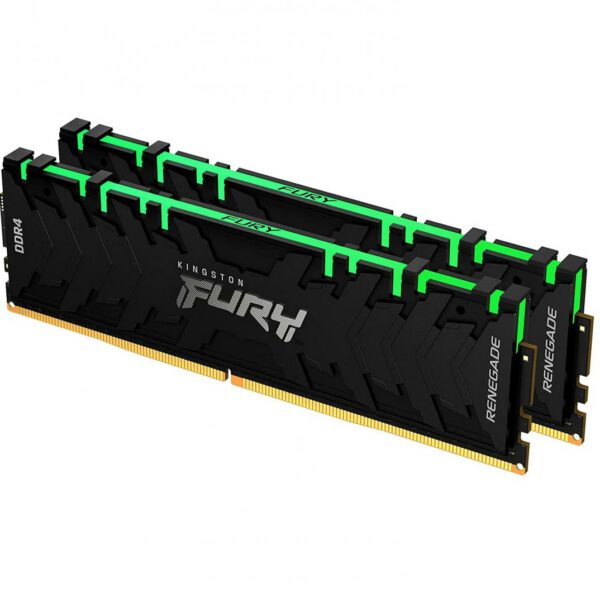 Memorie DDR Kingston – gaming FURY Renegade DDR4 32 GB, frecventa 3600 MHz, 16 GB x 2 module, iluminare RGB, „KF436C16RB1AK2/32”