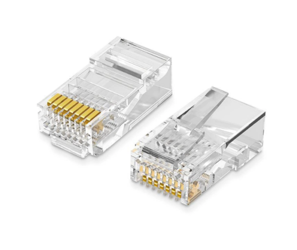 MUFA RJ-45 Ugreen, „NW110” pt. cablu UTP, Cat5/Cat5e, RJ-45 (T), plastic, 50 buc, „20331” – 6957303823314