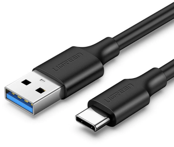 CABLU alimentare si date Ugreen, „US184”, Fast Charging Data Cable pt. smartphone, USB 3.0 la USB Type-C 5V/3A, 1m, negru „20882” (timbru verde 0.08 lei) – 6957303828821