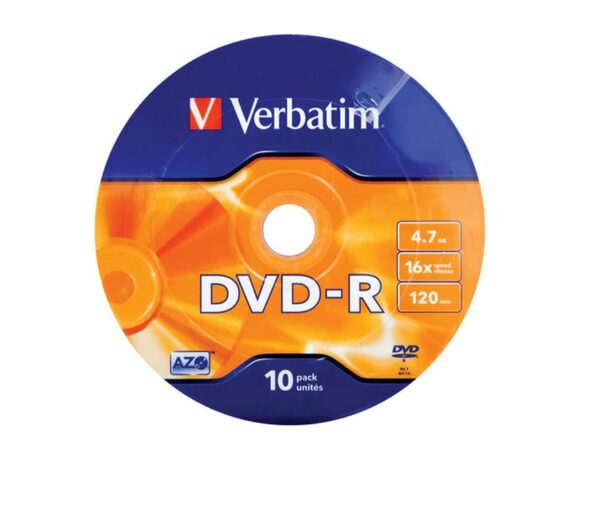 DVD-R VERBATIM, 4.7GB, VITEZA 16X, WAGON, SPINDLE 10 BUC, „43729”