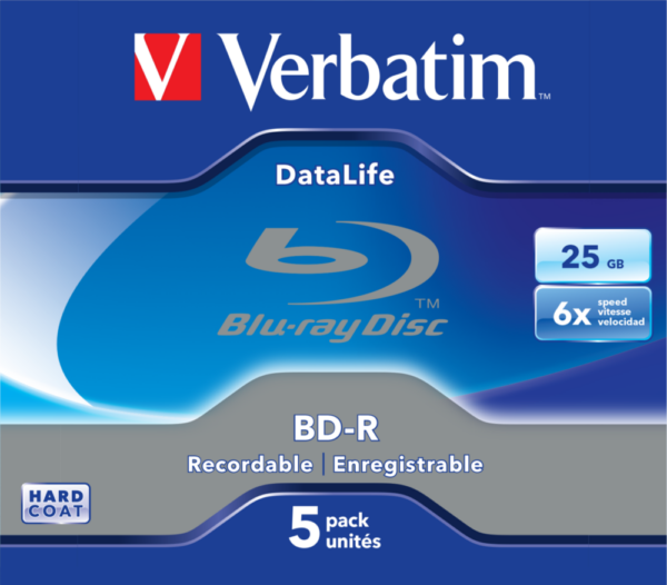 BD-R SL VERBATIM 25GB, viteza 6x, 1 buc, Jewel Case, „43836”