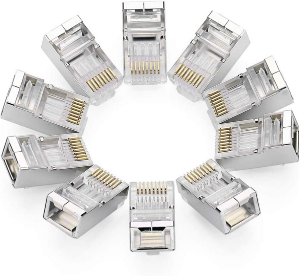 MUFA RJ-45 Ugreen, „NW111” pt. cablu UTP, Cat6, RJ-45 (T), shielded crystal head, 50 buc, „50247” – 6957303852475