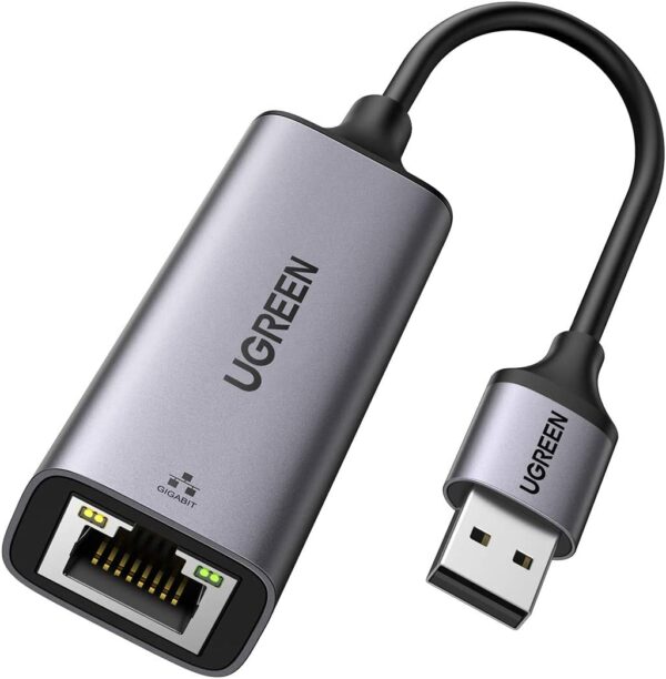ADAPTOR RETEA Ugreen, „CM209” extern, USB 3.0(T) la port Gigabit RJ-45, negru „50922” (timbru verde 0.18 lei) – 6957303859221