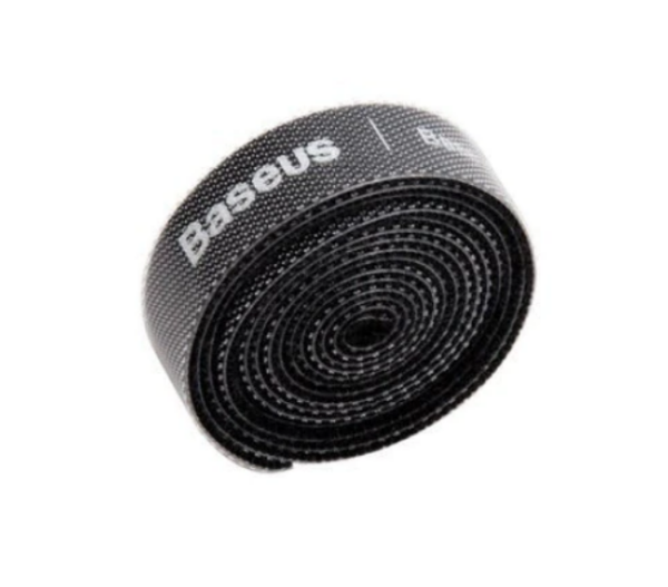 ORGANIZATOR cabluri tip Velcro Baseus Colourful Circle, 1m, negru „ACMGT-E01” – 6953156293441