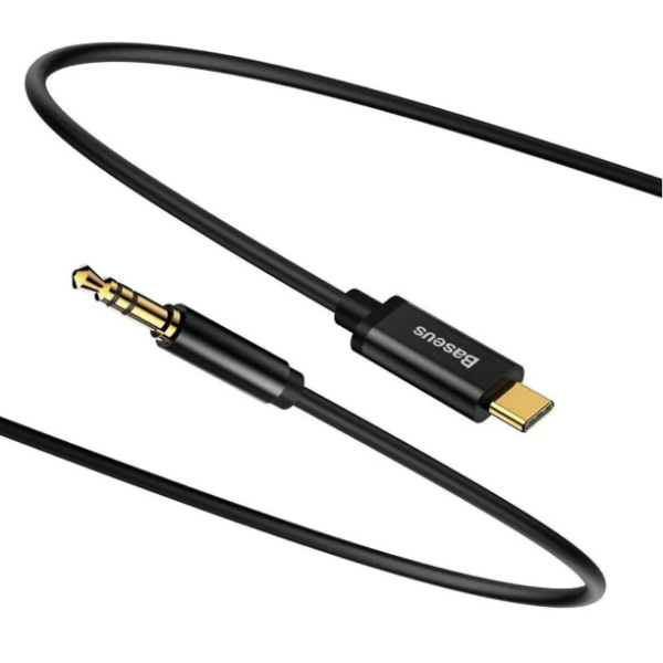 CABLU AUDIO Baseus Yiven, 1 x USB Type-C (T) la 1 x Jack 3.5mm (T), lungime cablu 1.2m, negru „CAM01-01” (timbru verde 0.18 lei) – 6953156262553