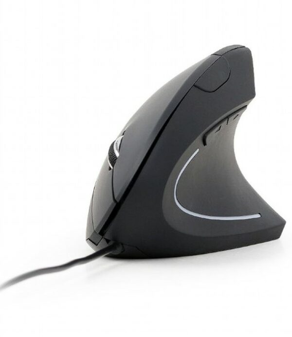 MOUSE GEMBIRD, PC sau NB, cu fir, USB, optic, 3200 dpi, butoane/scroll 6/1, ergonomic, cablu 1.35m, negru, „MUS-ERGO-03” (timbru verde 0.18 lei)