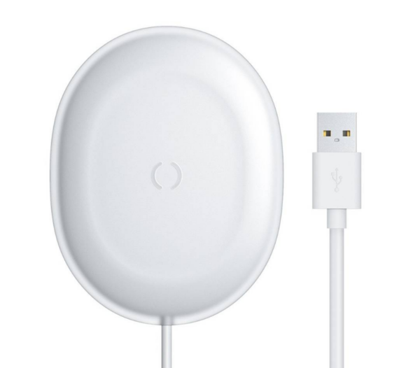 INCARCATOR wireless Baseus Jelly Qi 15W, compatibilitate smartphones, cablu Type-C la USB inclus, alb „WXGD-02” (timbru verde 0.18 lei) – 6953156223707