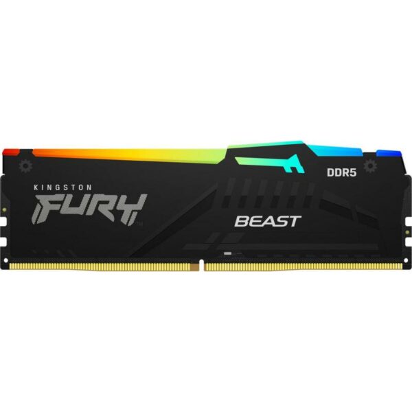 Memorie DDR Kingston – gaming DDR5 16GB frecventa 5600 Mhz, 1 modul, radiator, iluminare RGB, latenta CL38, „KF556C40BBA-16”