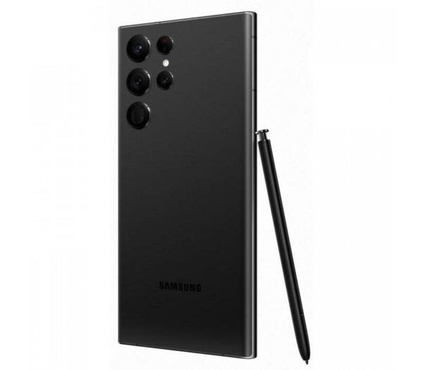 SMARTphone Samsung, „Galaxy S22 Ultra” ecran 6.8 inch, dual sim, rez. camera 10 Mpix, memorie interna 128 GB, 5G, Android, acumulator 3700 mAh, negru, „SM-S908BZKD” (timbru verde 0.55 lei)