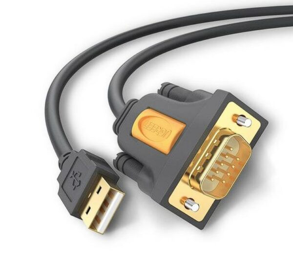 CABLU USB Ugreen adaptor, „CR104” USB 2.0 (T) la Serial DB9M (9-pin)(RS232)(T), 1m, negru, „20210” (timbru verde 0.08 lei) – 6957303801893