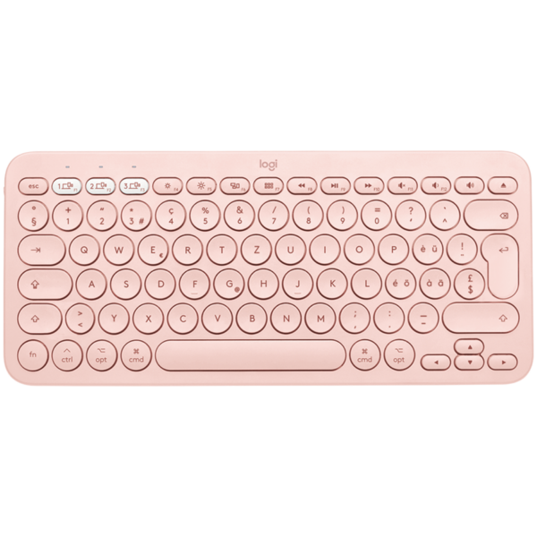 LOGITECH K380 for Mac Multi-Device Bluetooth Keyboard – ROSE – US INTL – BT – INTNL, „920-010406” (timbru verde 0.8 lei)