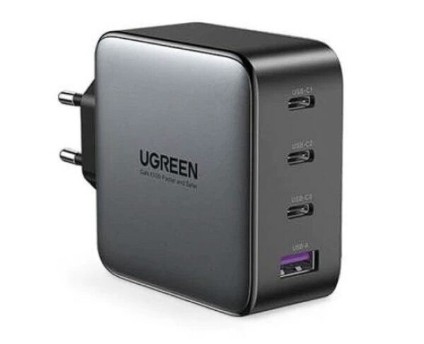 INCARCATOR retea Ugreen, „CD226” Quick Charge 4, 100W GaN, 3 x USB Type-C 5V/3A, 1 x USB, negru „40747” (timbru verde 0.18 lei) – 6957303847471