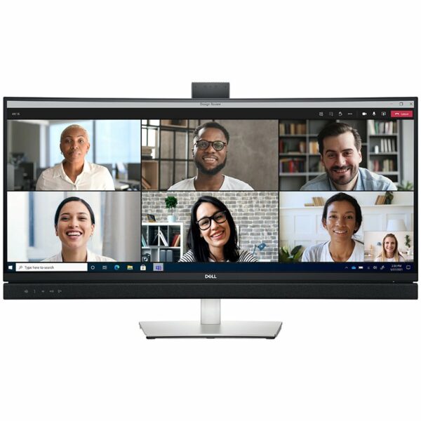 Monitor LED DELL Curved, Video Conferencing C3422WE, 34.14″, WQHD 3440×1440, 21:9, IPS, 1000:1, 178/178, 5ms, 300cd/m2, DP, HDMI, RJ-45, USB-C, Built-in speakers and webcam, „C3422WE-05” (timbru verde 7 lei)