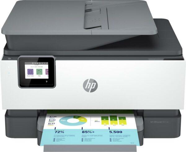 Multifunctional Inkjet Color HP OfficeJet Pro 9012E, A4, Functii: Impr.|Scan.|Cop.|Fax, Viteza de Printare Monocrom: 22ppm, Viteza de printare color: 18ppm, Conectivitate:USB|Ret|WiFi, Duplex:Da, ADF:ADF(timbru verde 11 lei)” 22A55B”